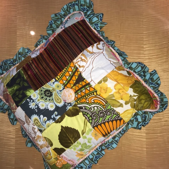 Retro Stylish Accent pillow, 2 sided turquoise - Picture 11 of 16